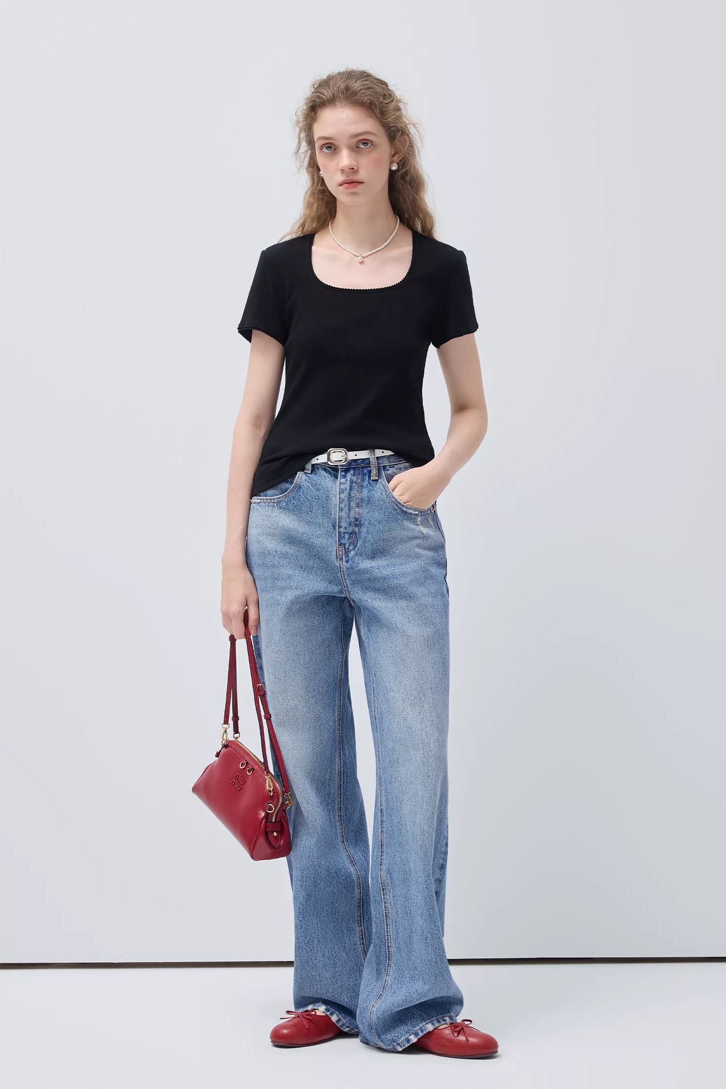 ウェーブエッジニットTシャツC3522