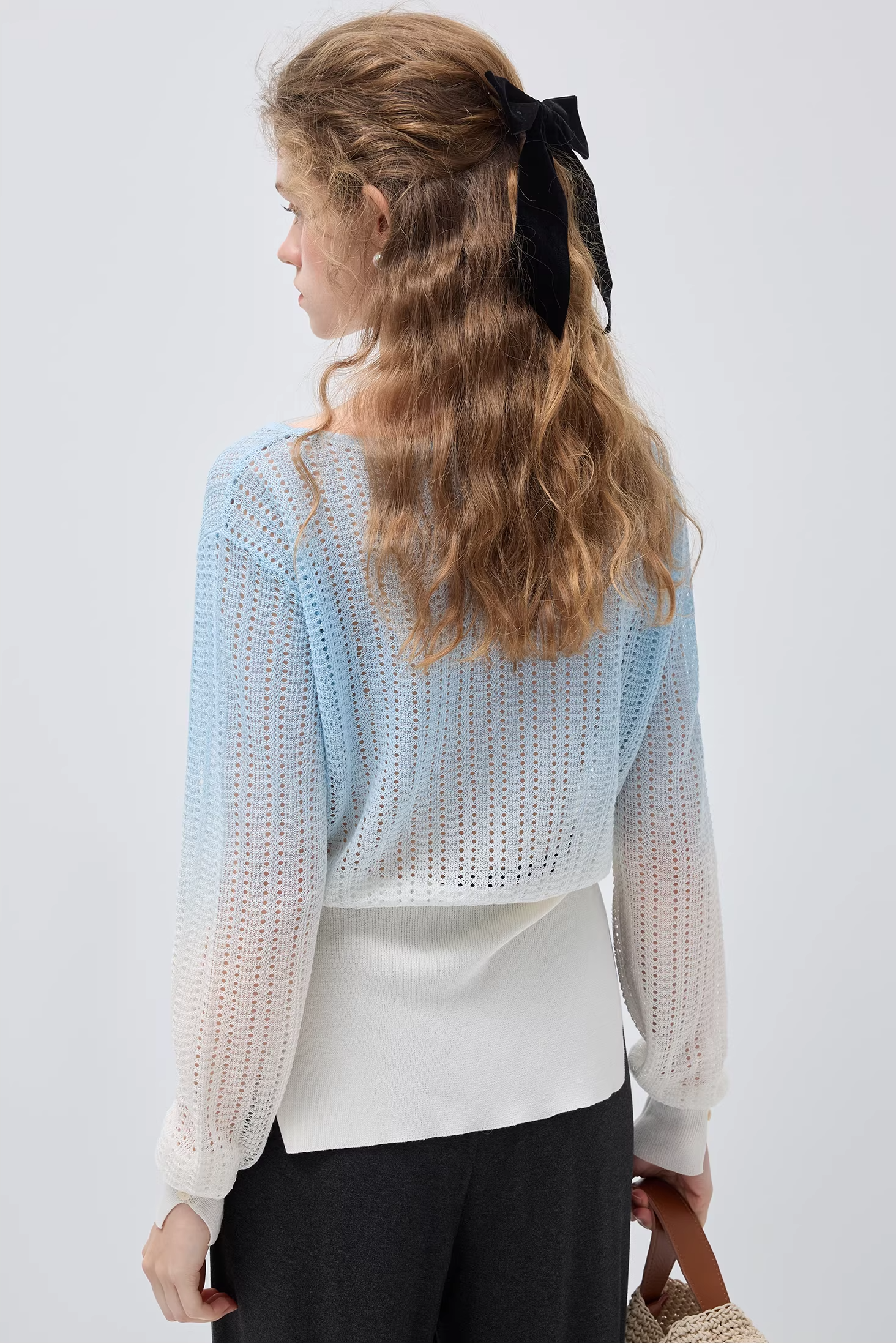 ソフトミストグラデーションニットトップスC3534