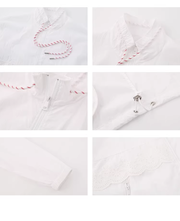 コントラストカラードローストリングレースルーズジャケットC3535