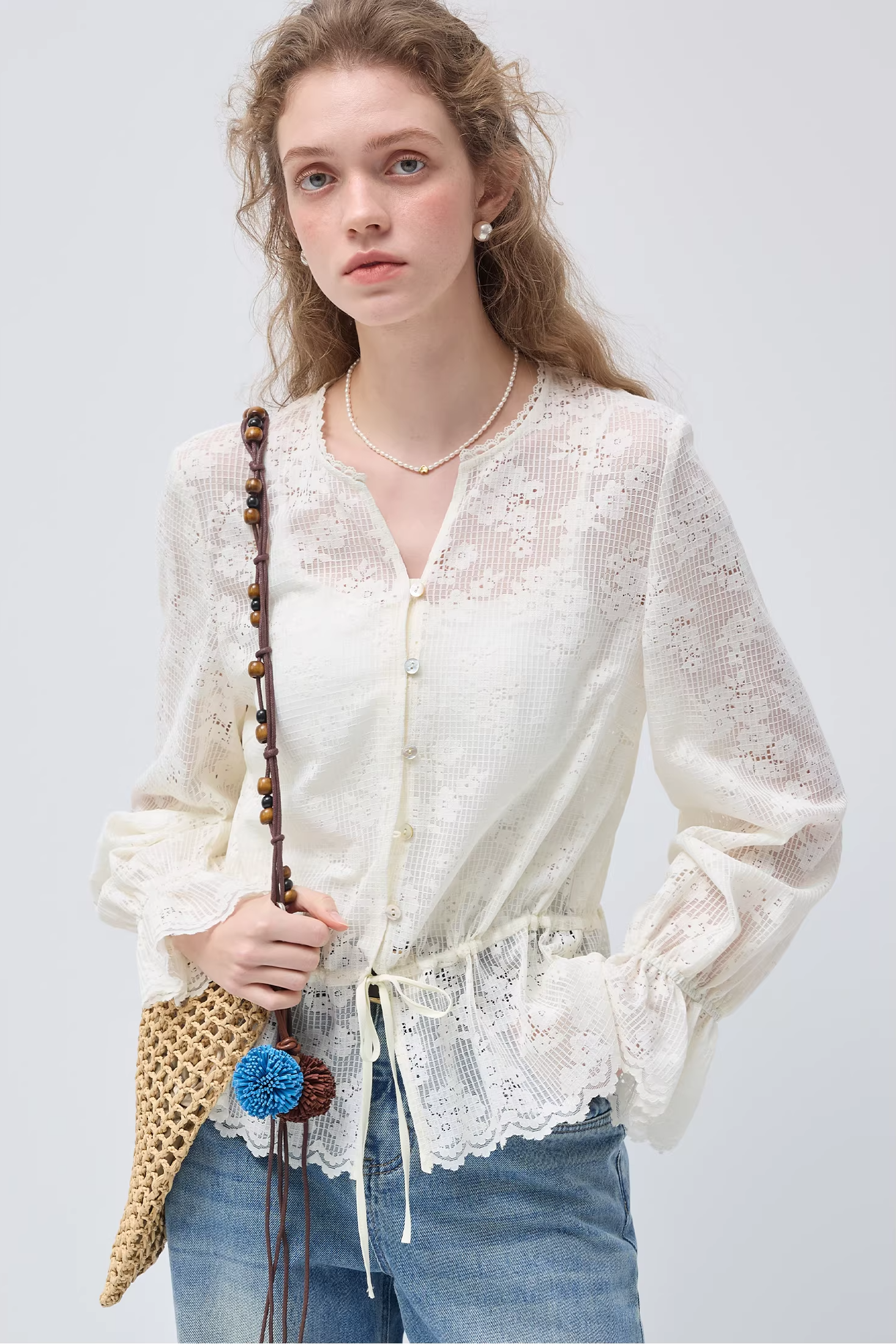 フラワーランゲージライトシャツC3538