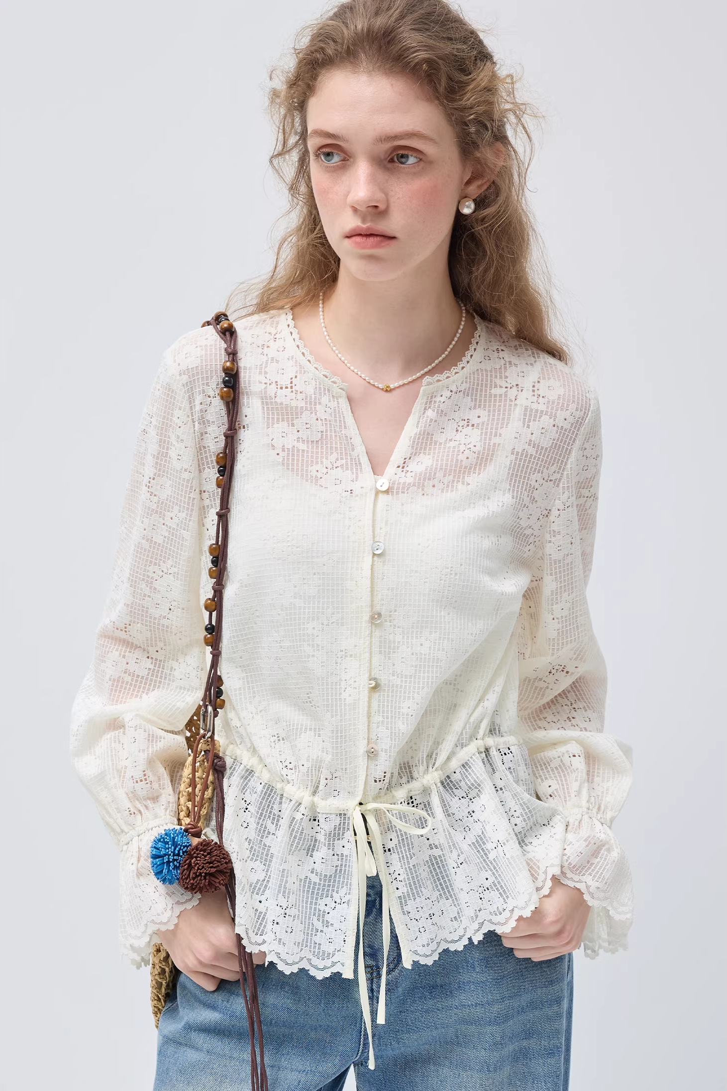 フラワーランゲージライトシャツC3538