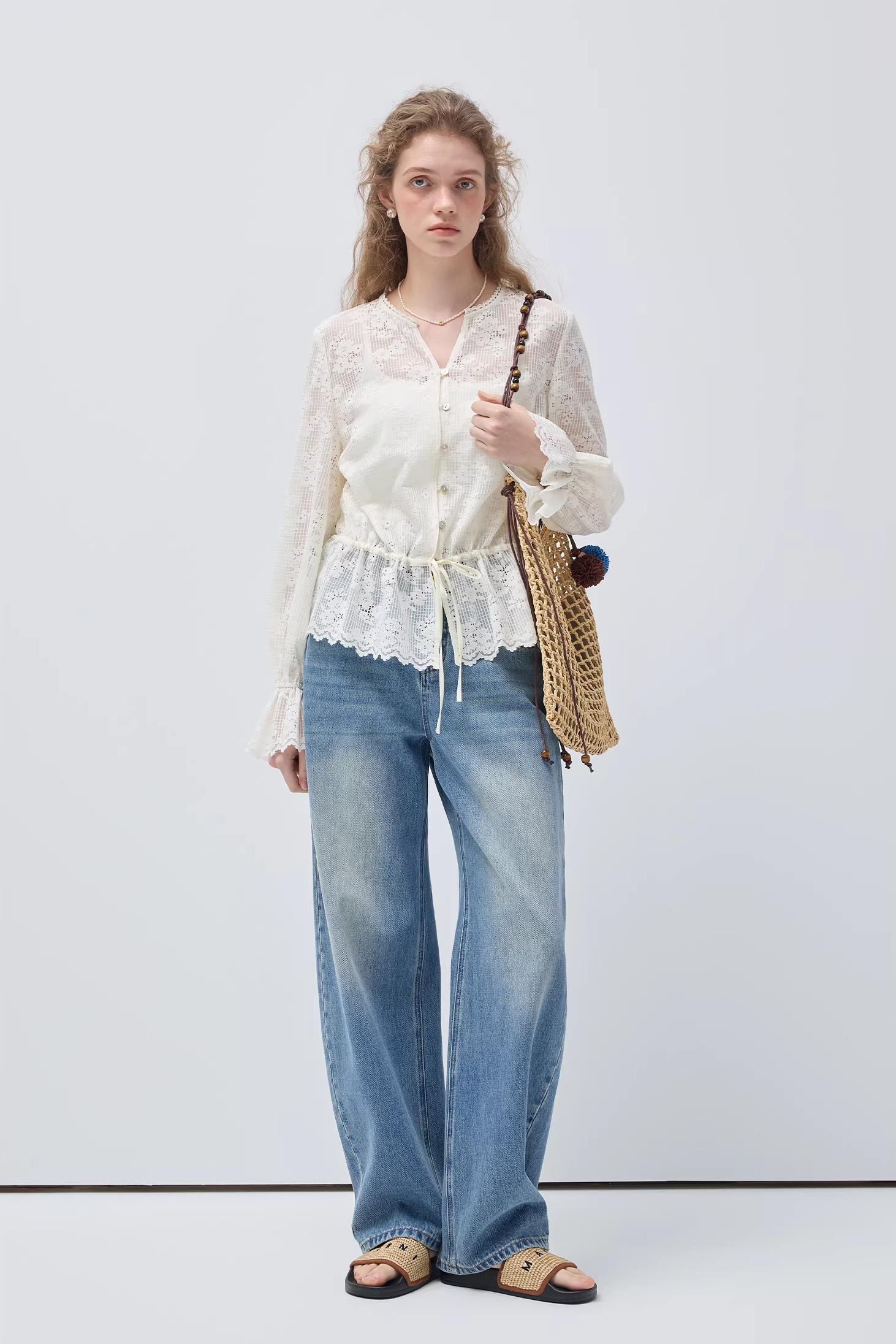 フラワーランゲージライトシャツC3538