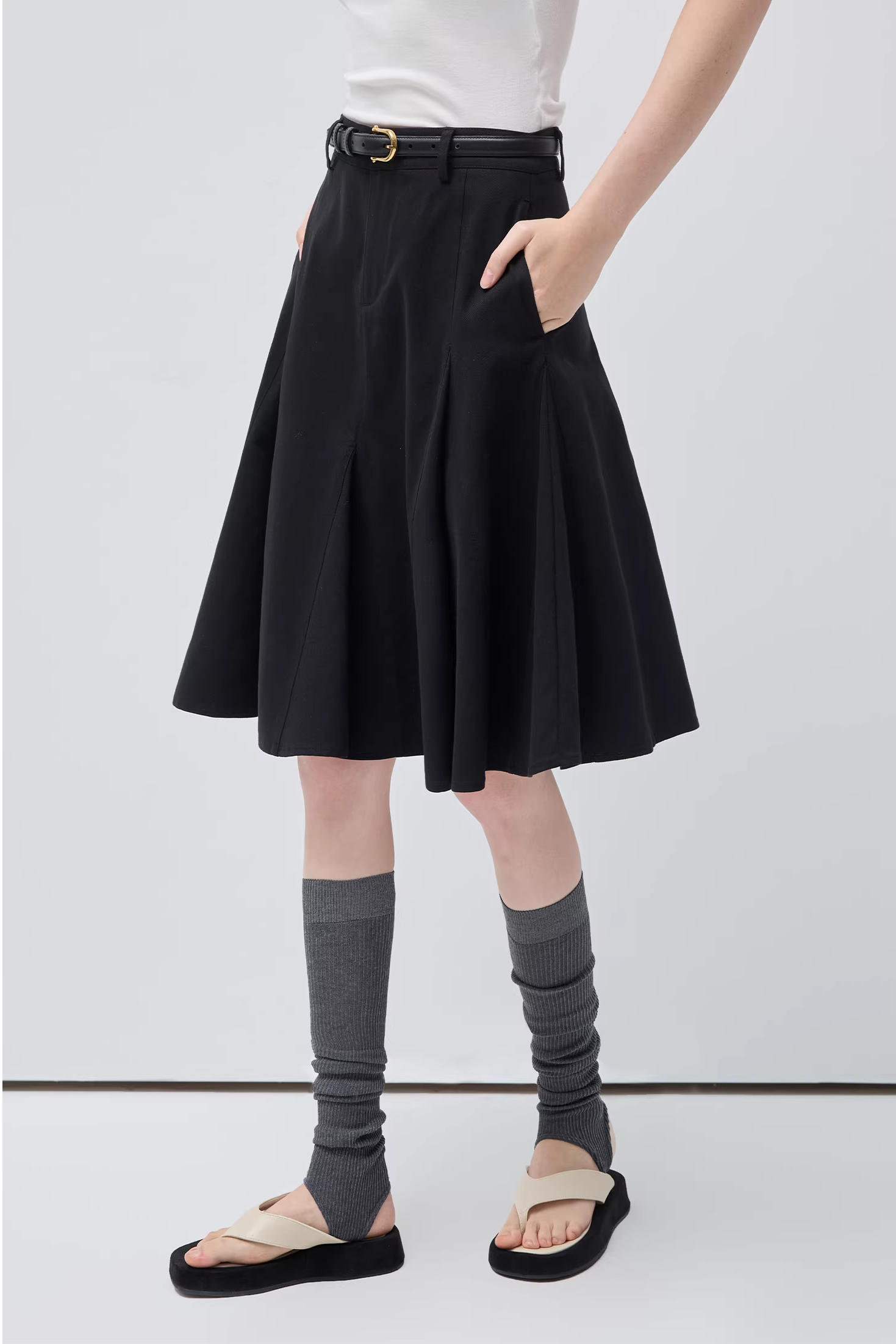 エレガントハイウエストAラインスカートC3539