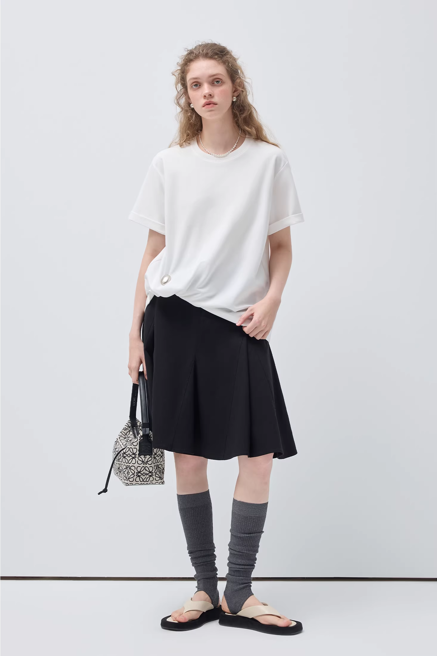 エレガントハイウエストAラインスカートC3539