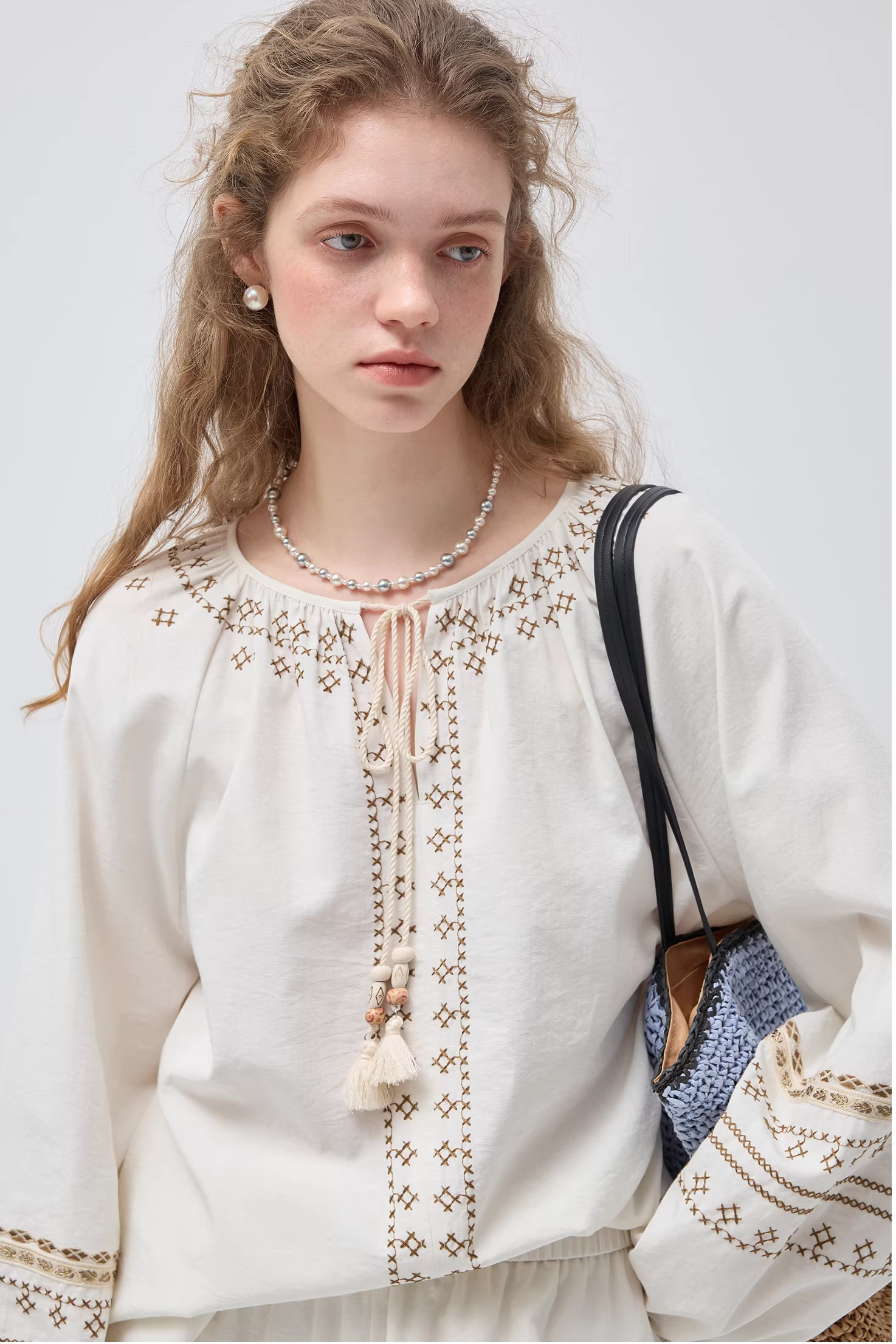 ヴィンテージ刺繍ウエストデザインセットC3540