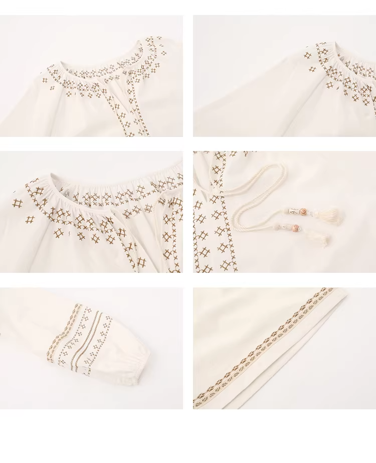 ヴィンテージ刺繍ウエストデザインセットC3540