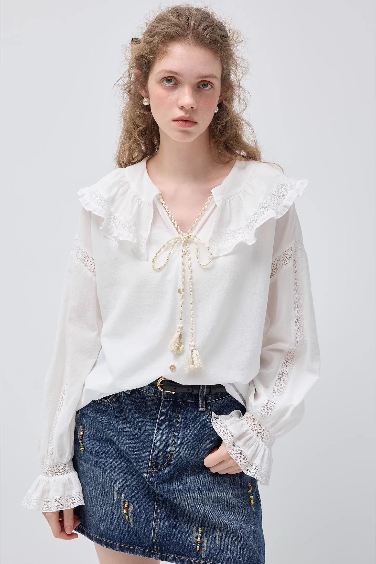 スウィートエレガントフリルブラウスC3541