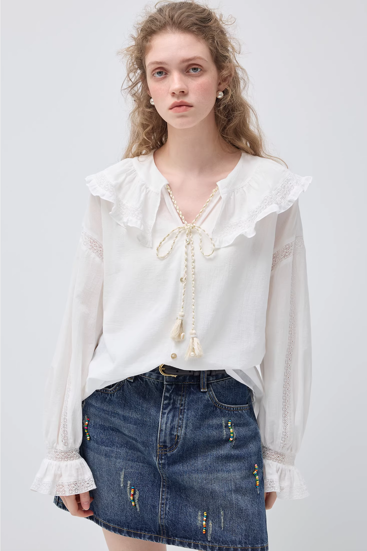 スウィートエレガントフリルブラウスC3541