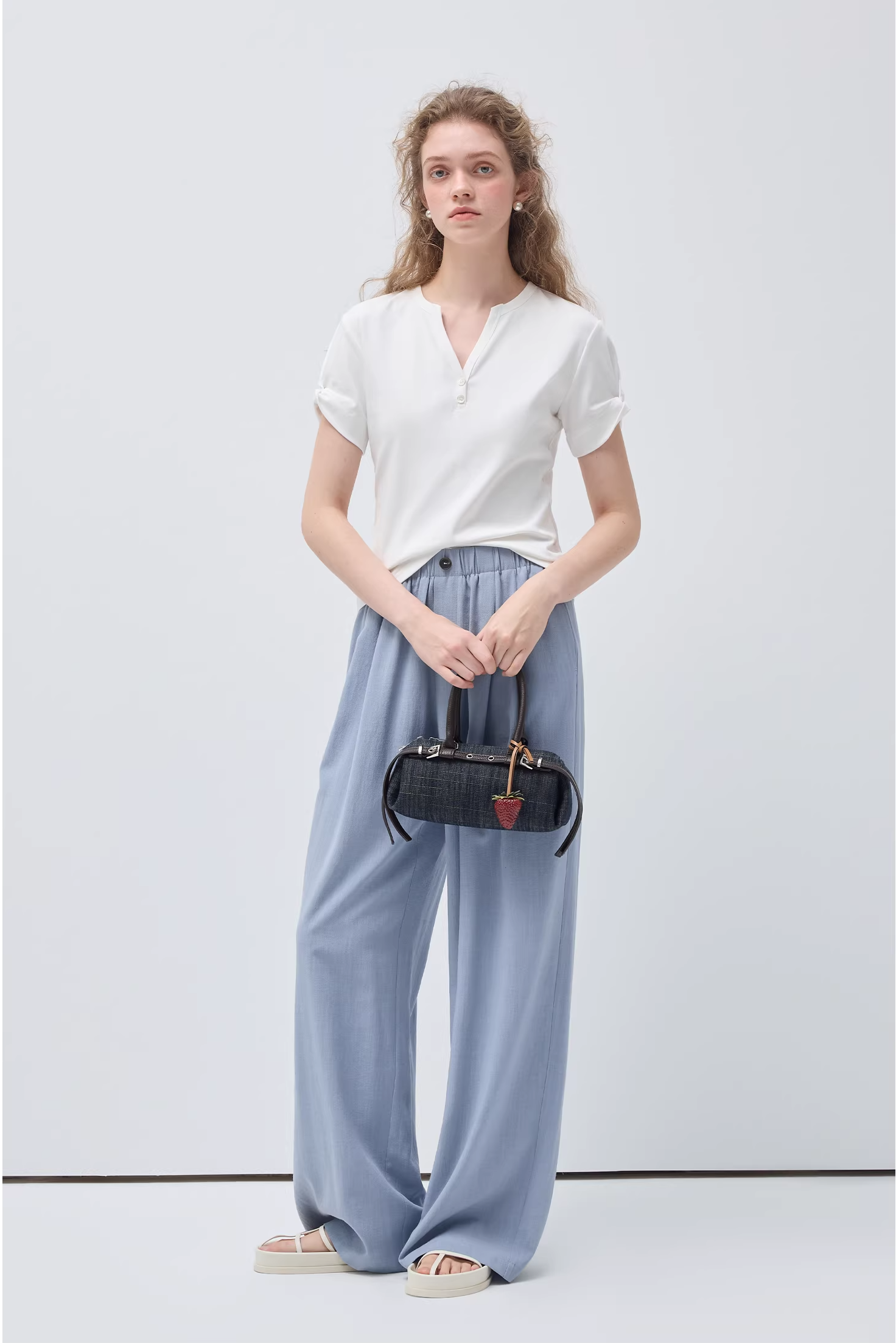 ポケットデザインサイドシームパンツC3543