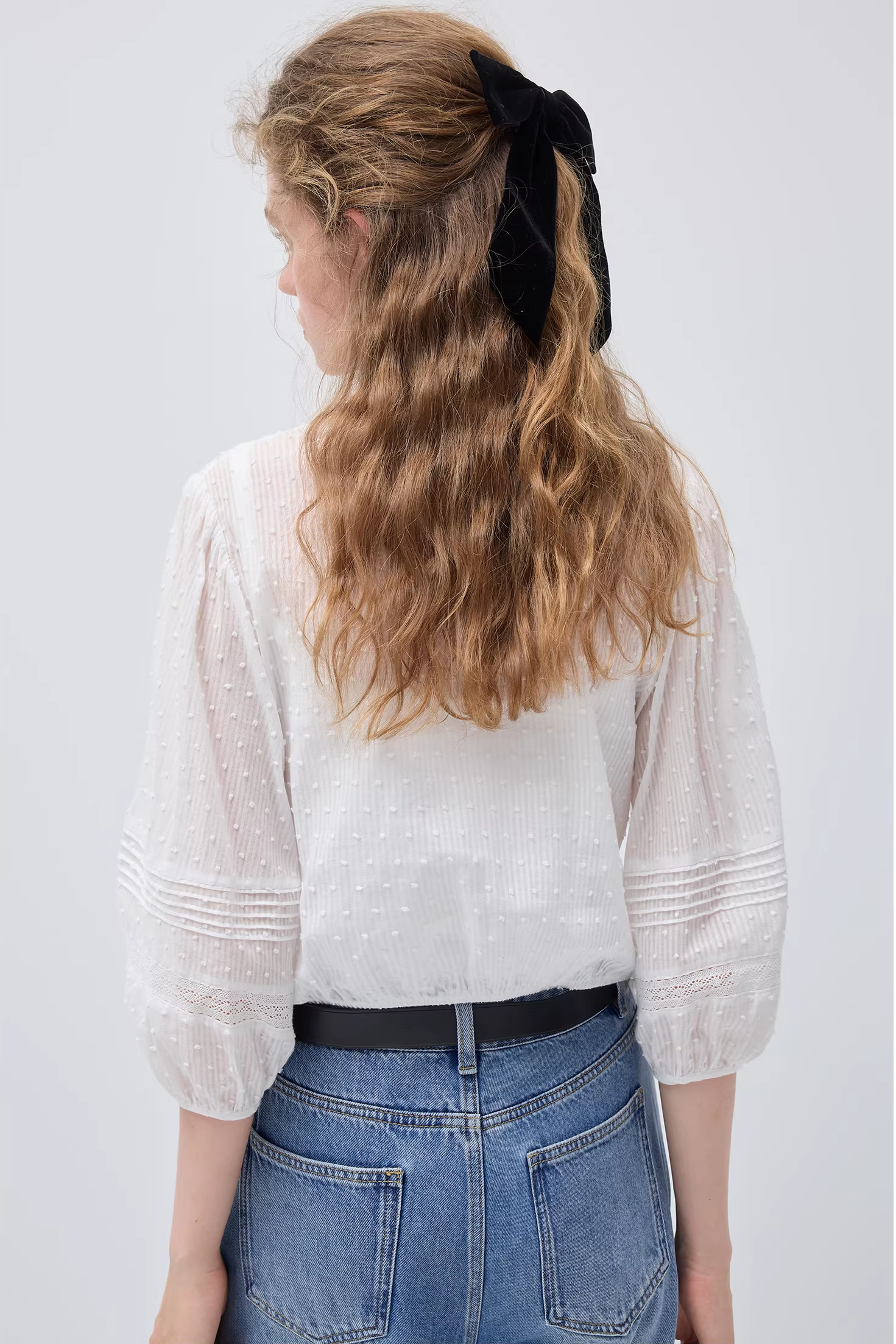 レースパッチワークシャツC3547