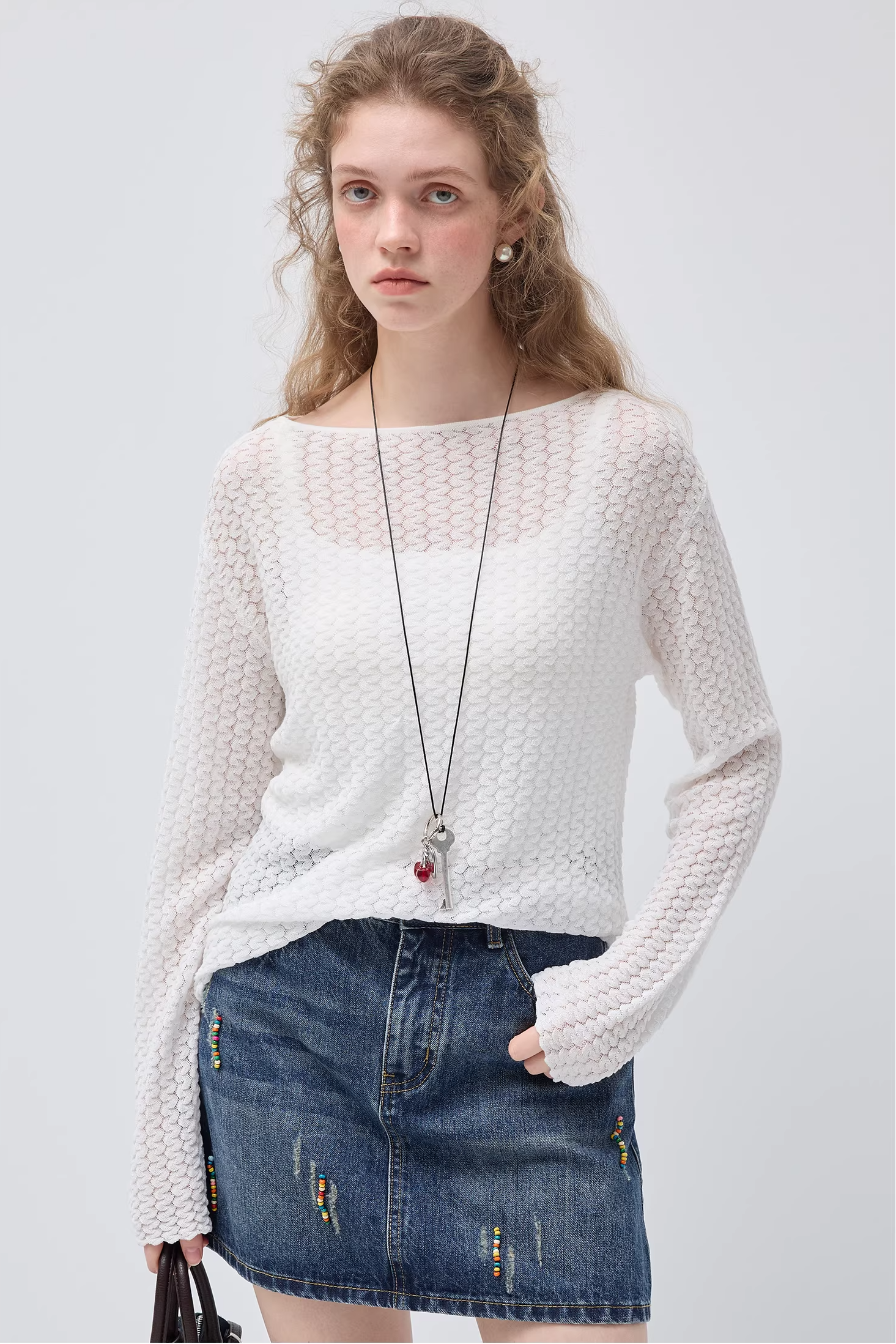 リヨセルテクスチャーセーターC3548