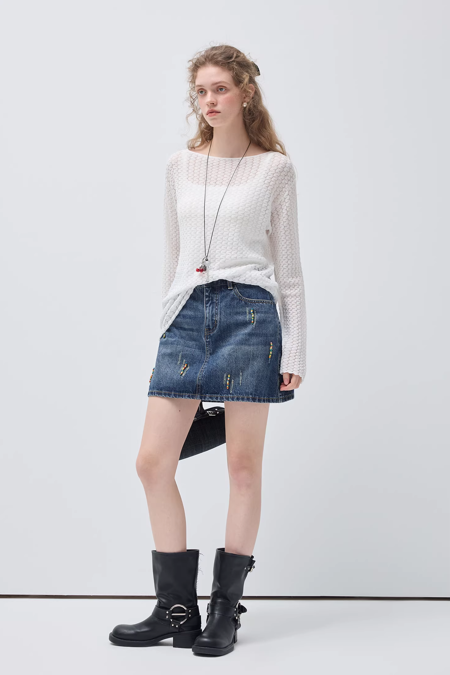 リヨセルテクスチャーセーターC3548