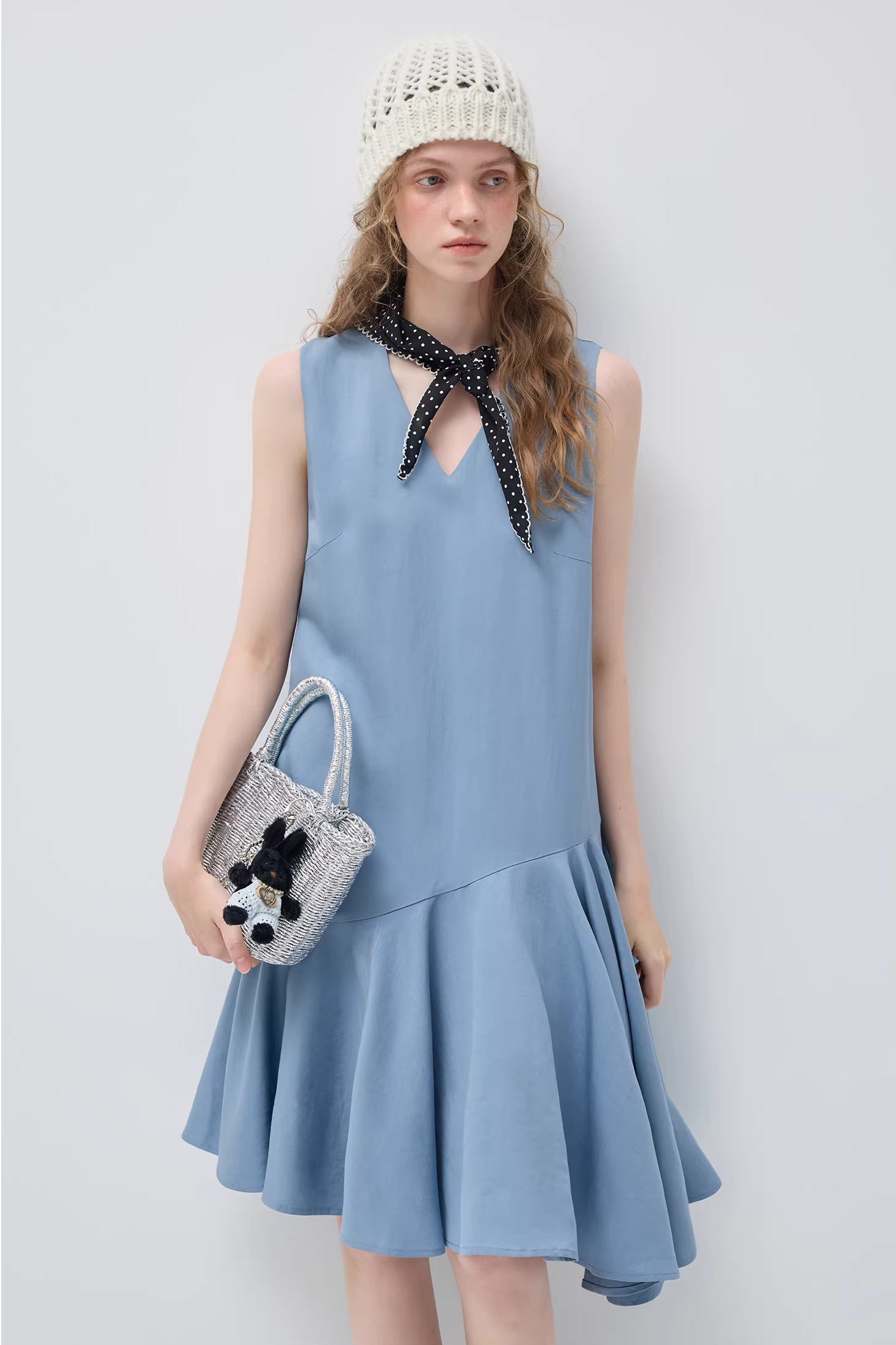 VネックマーメイドスカートC3558