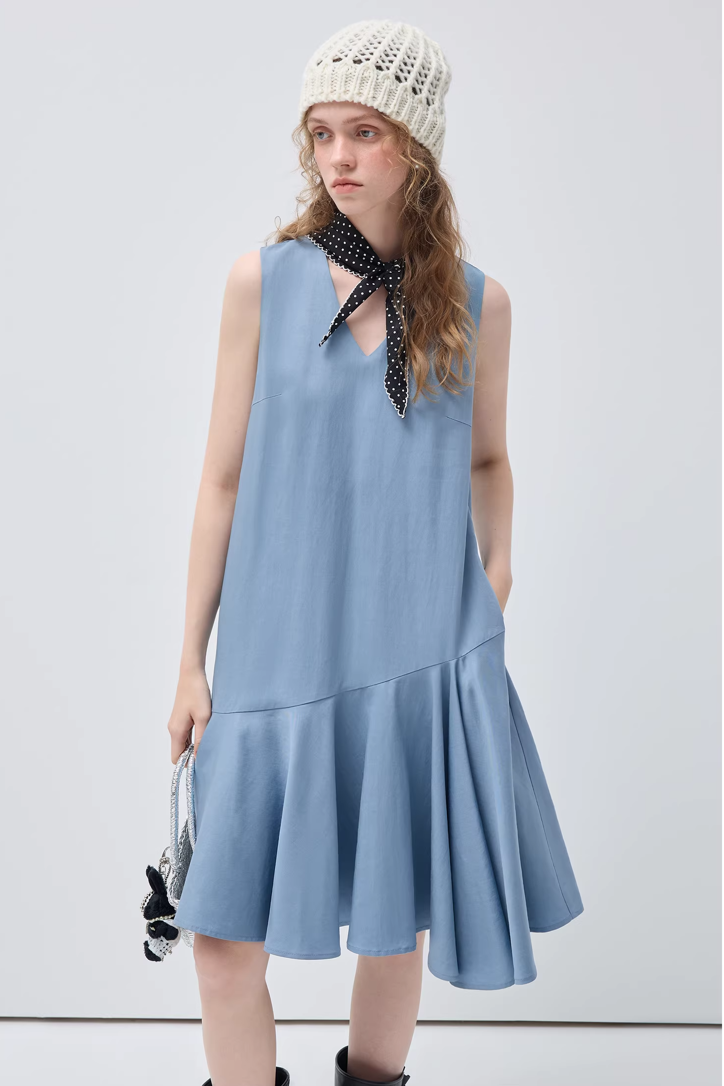 VネックマーメイドスカートC3558