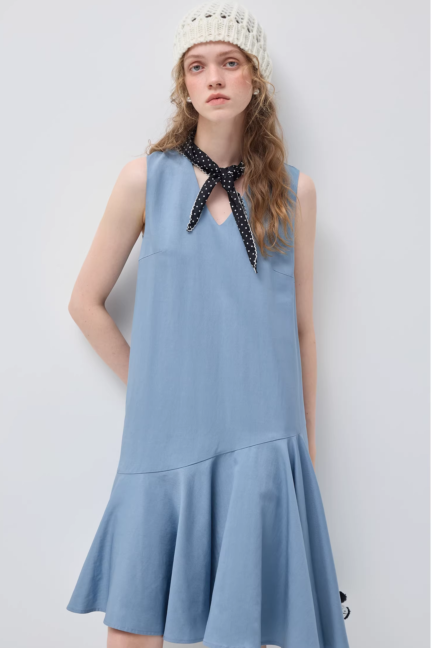 VネックマーメイドスカートC3558