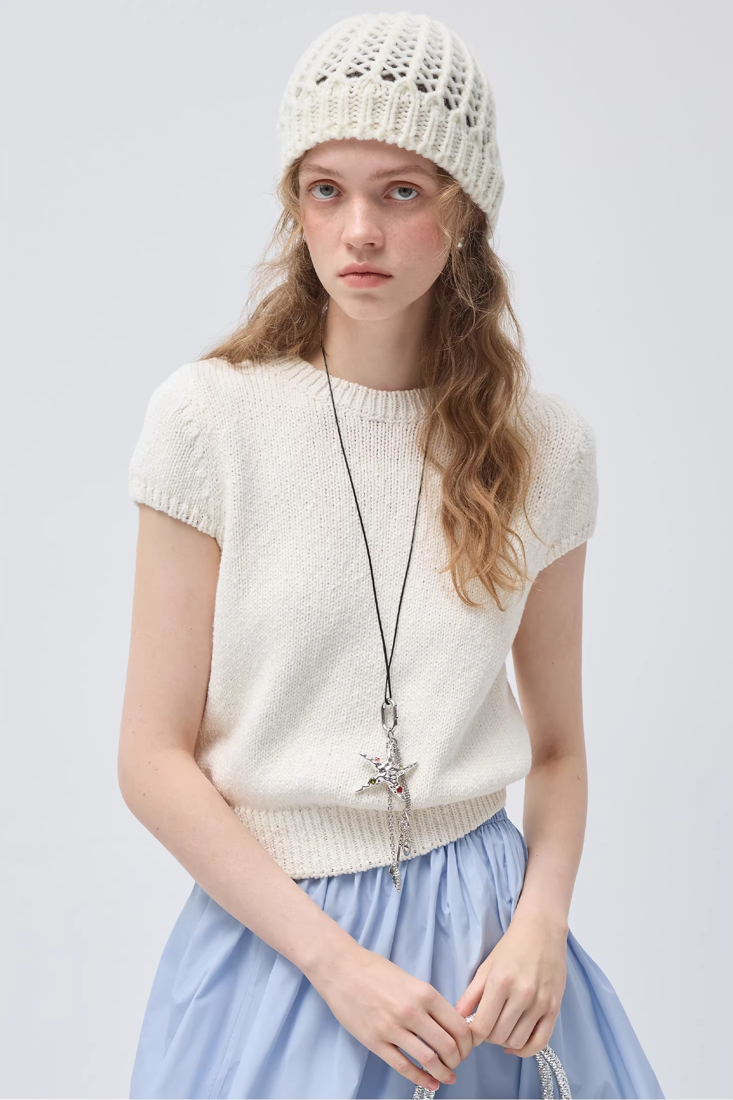 モネクラウドコットンソフトワックスニットC3560