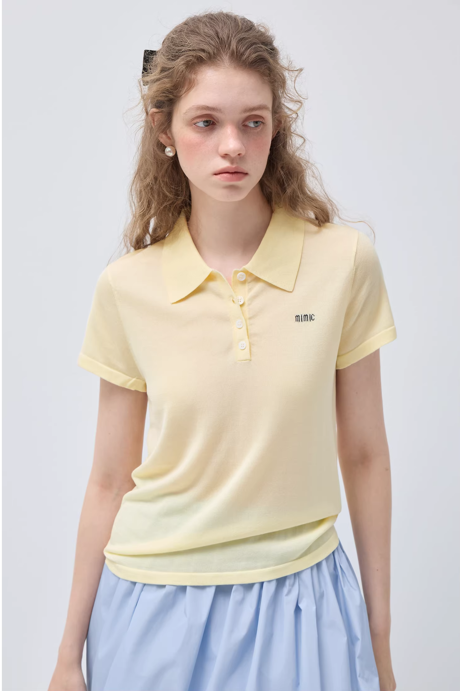 リヨセルニットポロTシャツC3569