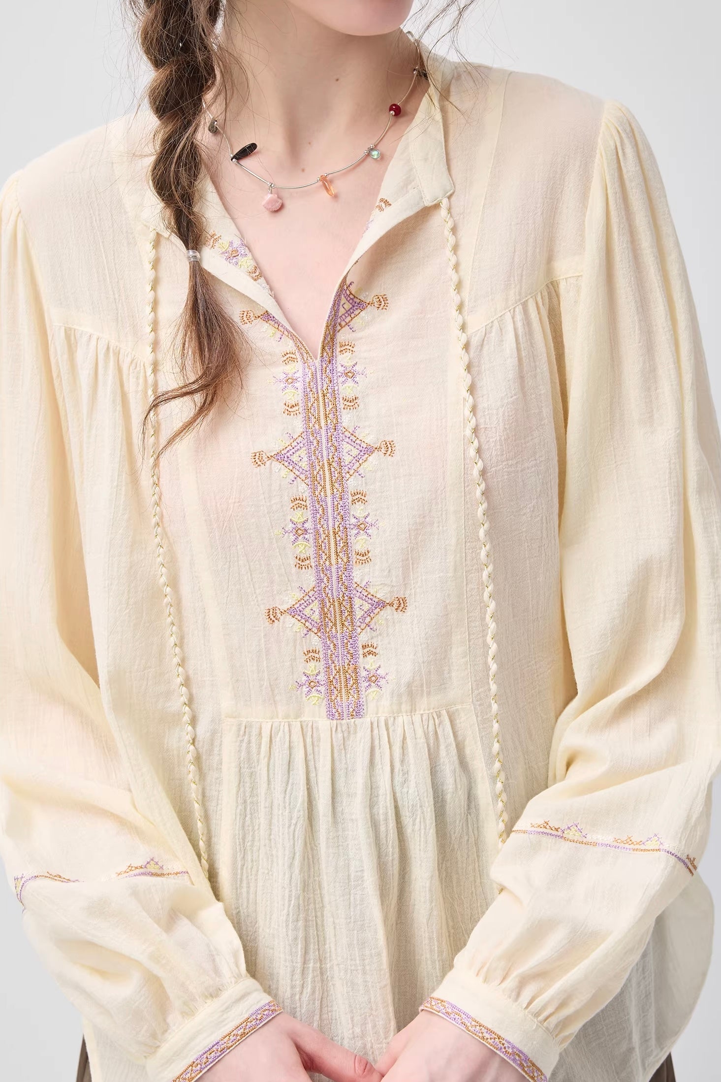 コットンタッセルシャツC3596