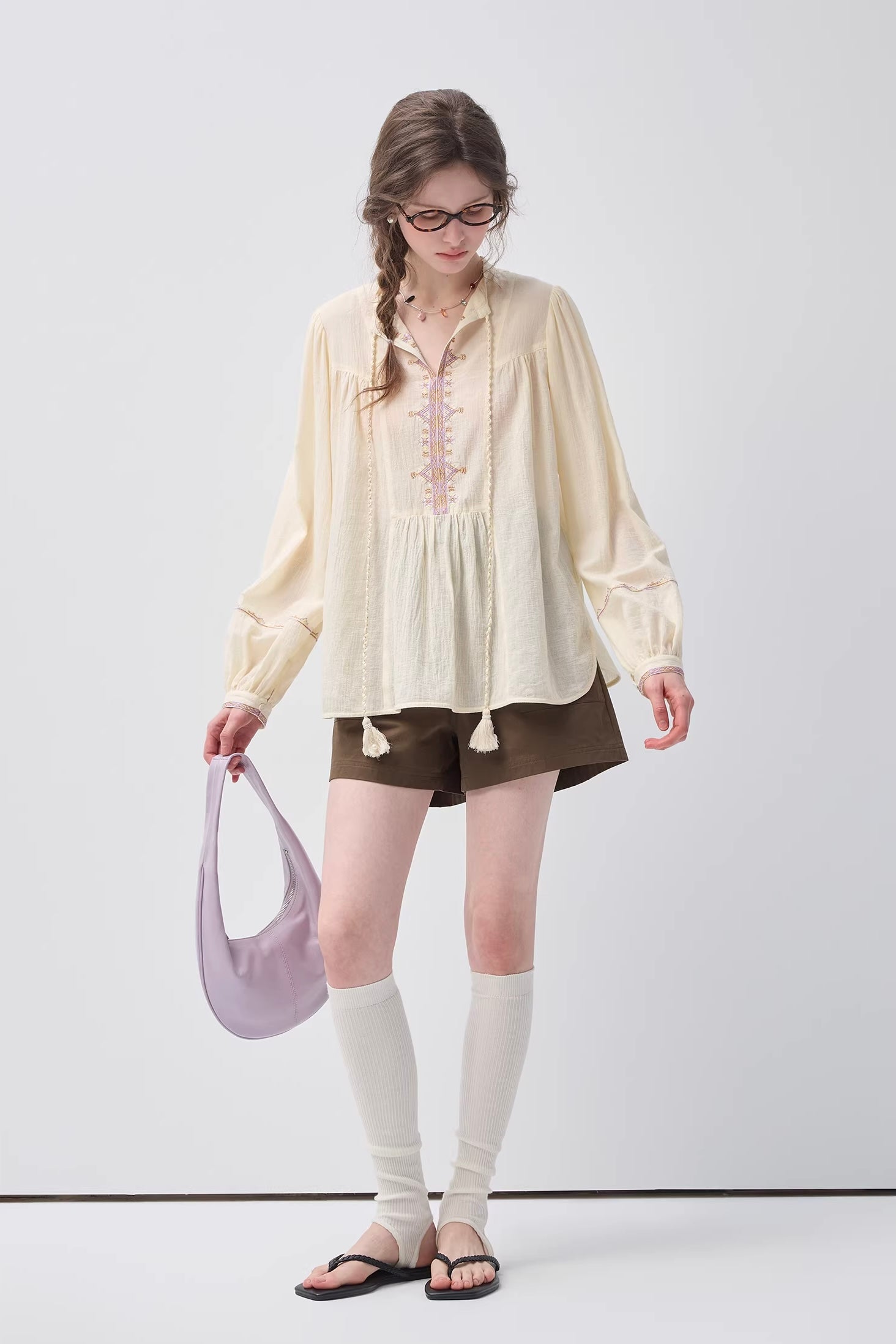 コットンタッセルシャツC3596