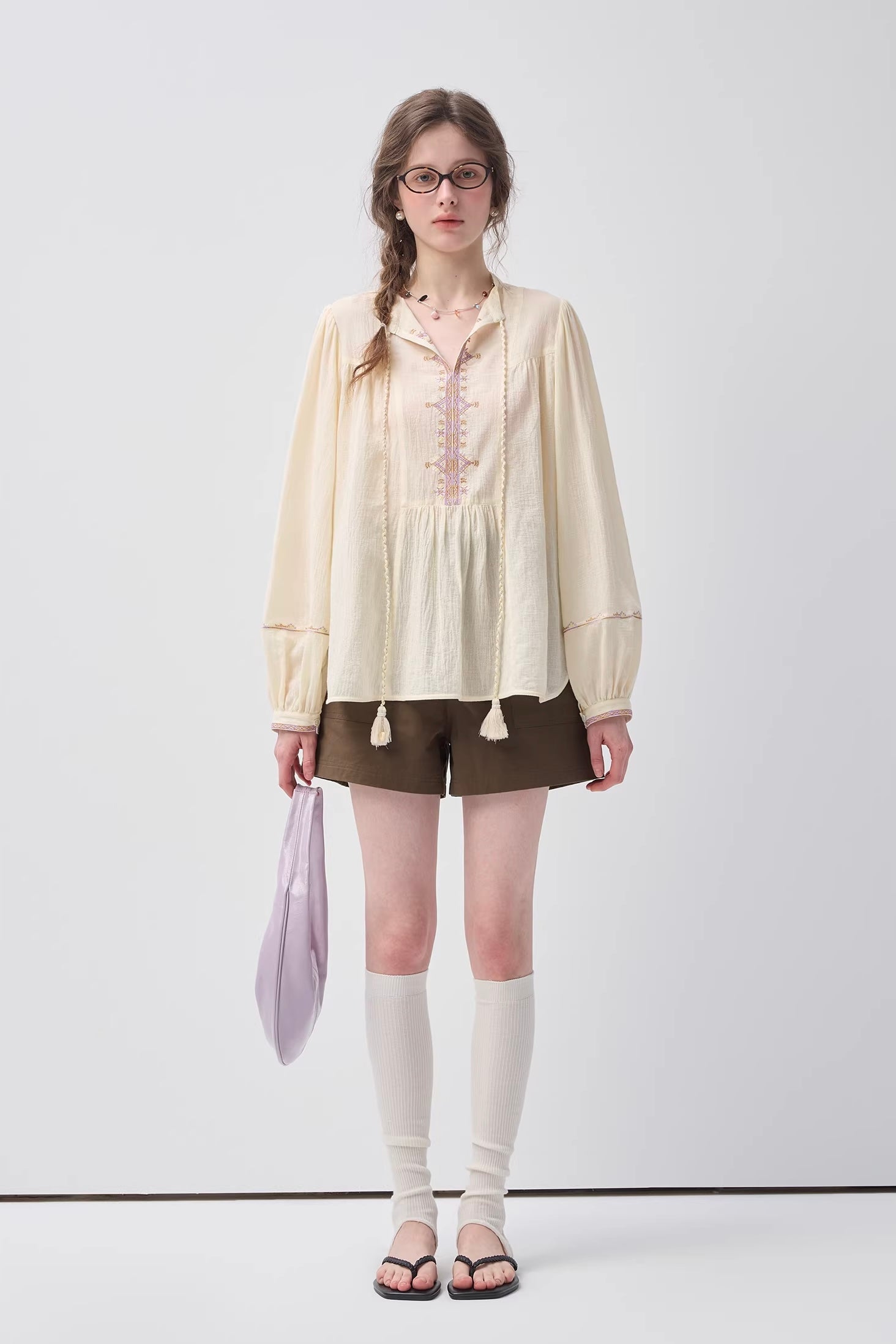 コットンタッセルシャツC3596