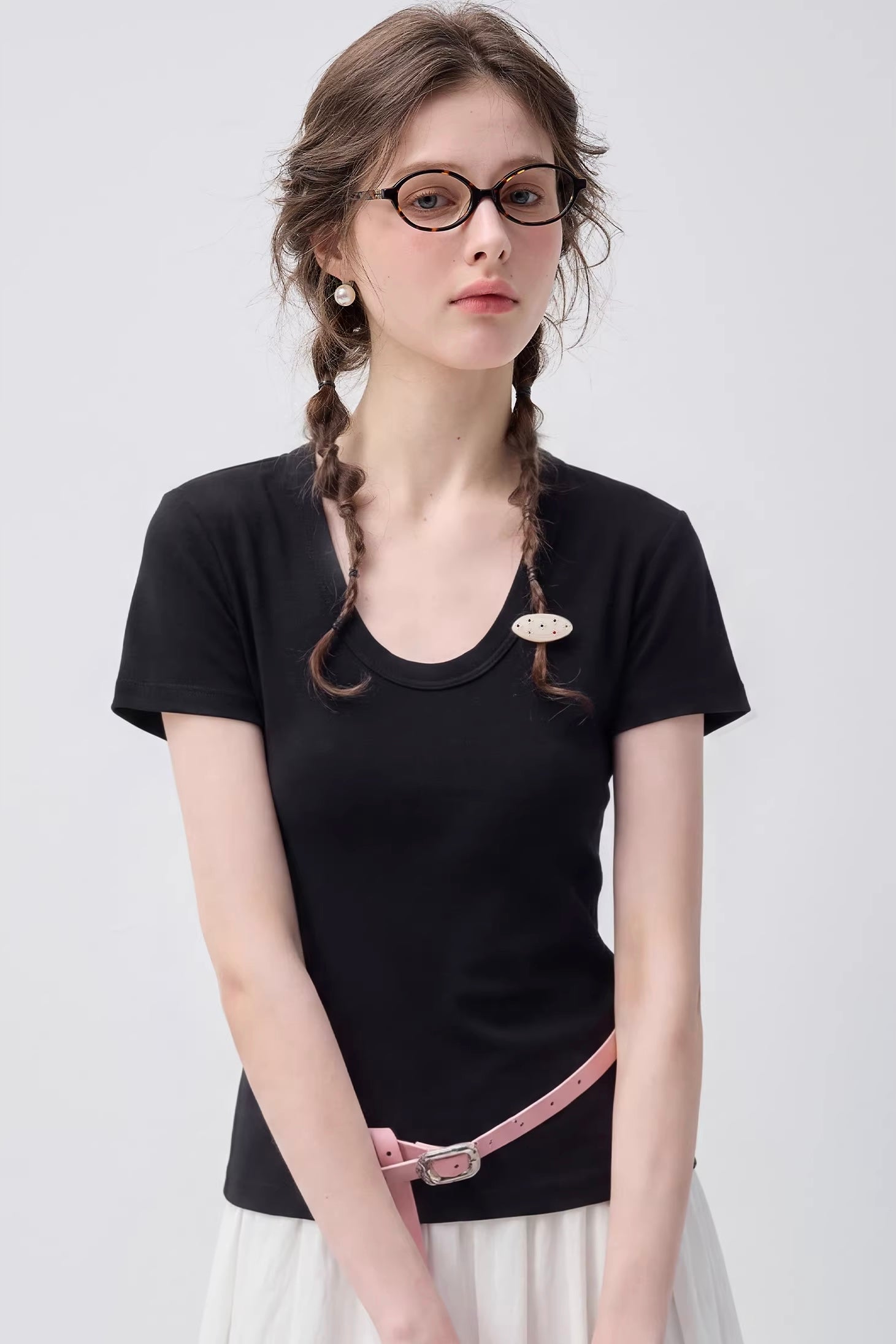 UネックフィットシルエットTシャツC3633