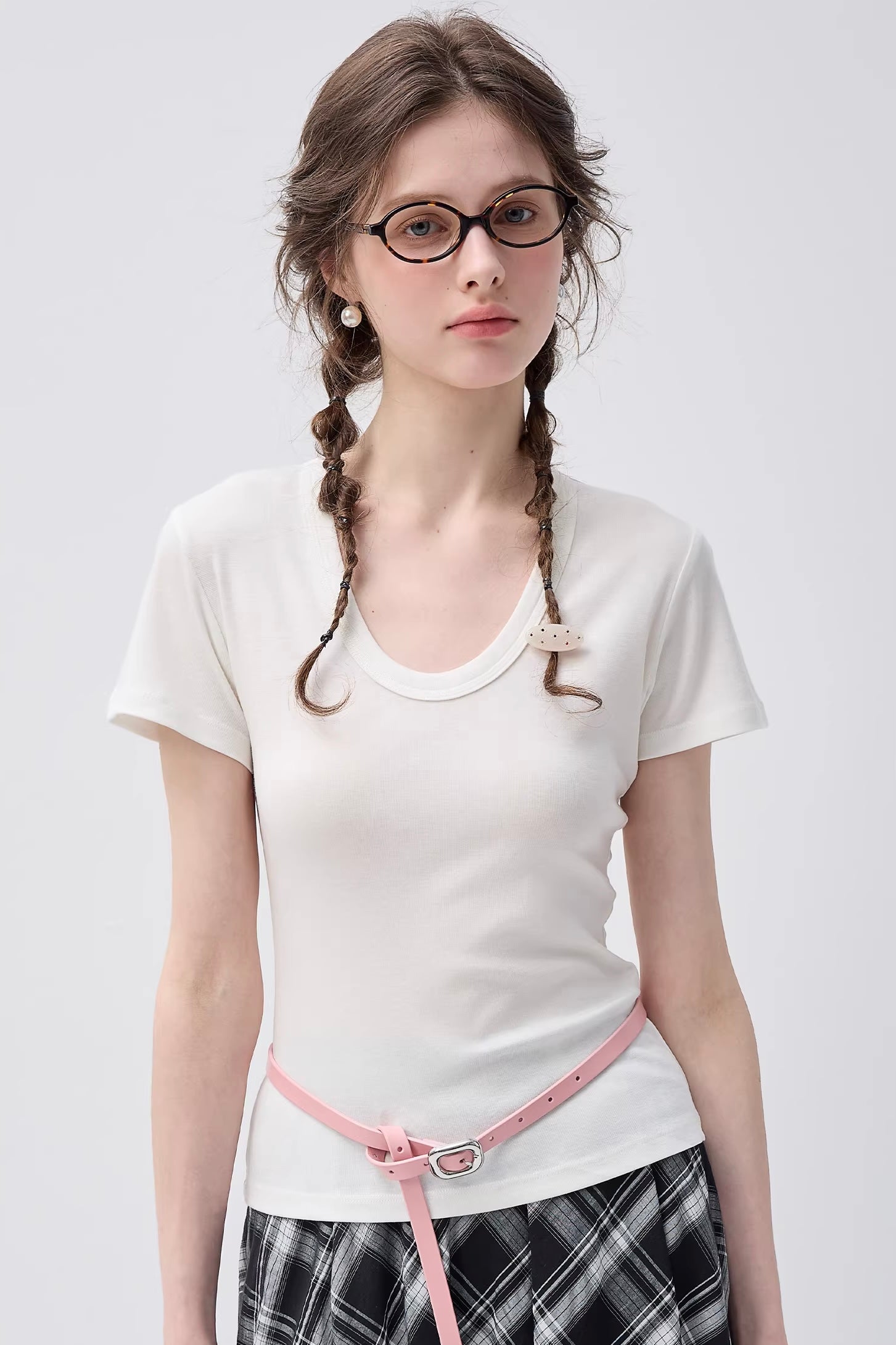 UネックフィットシルエットTシャツC3633