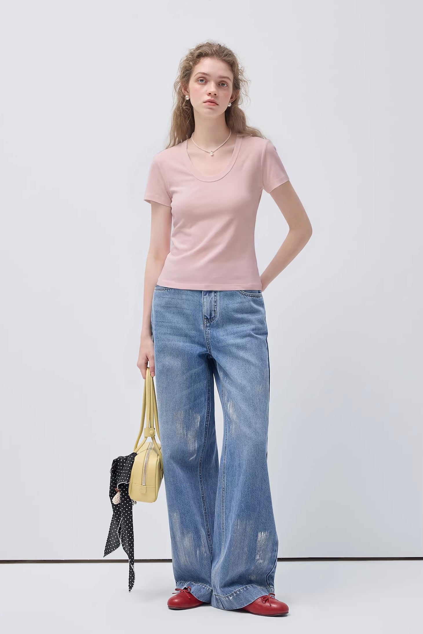 UネックフィットシルエットTシャツC3633