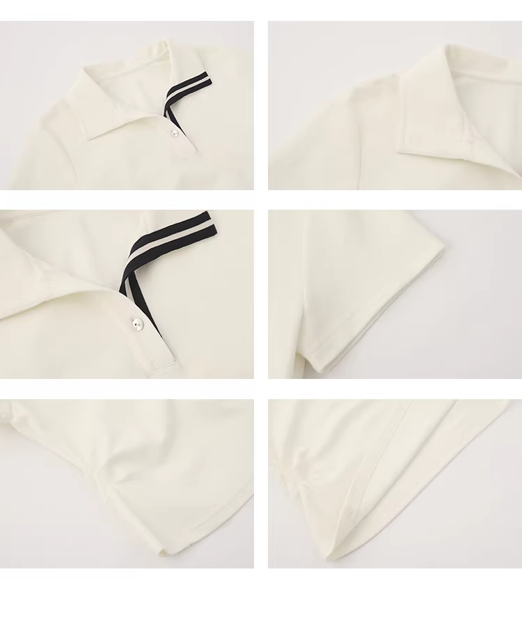 コントラストテープポロカラートップスC3647