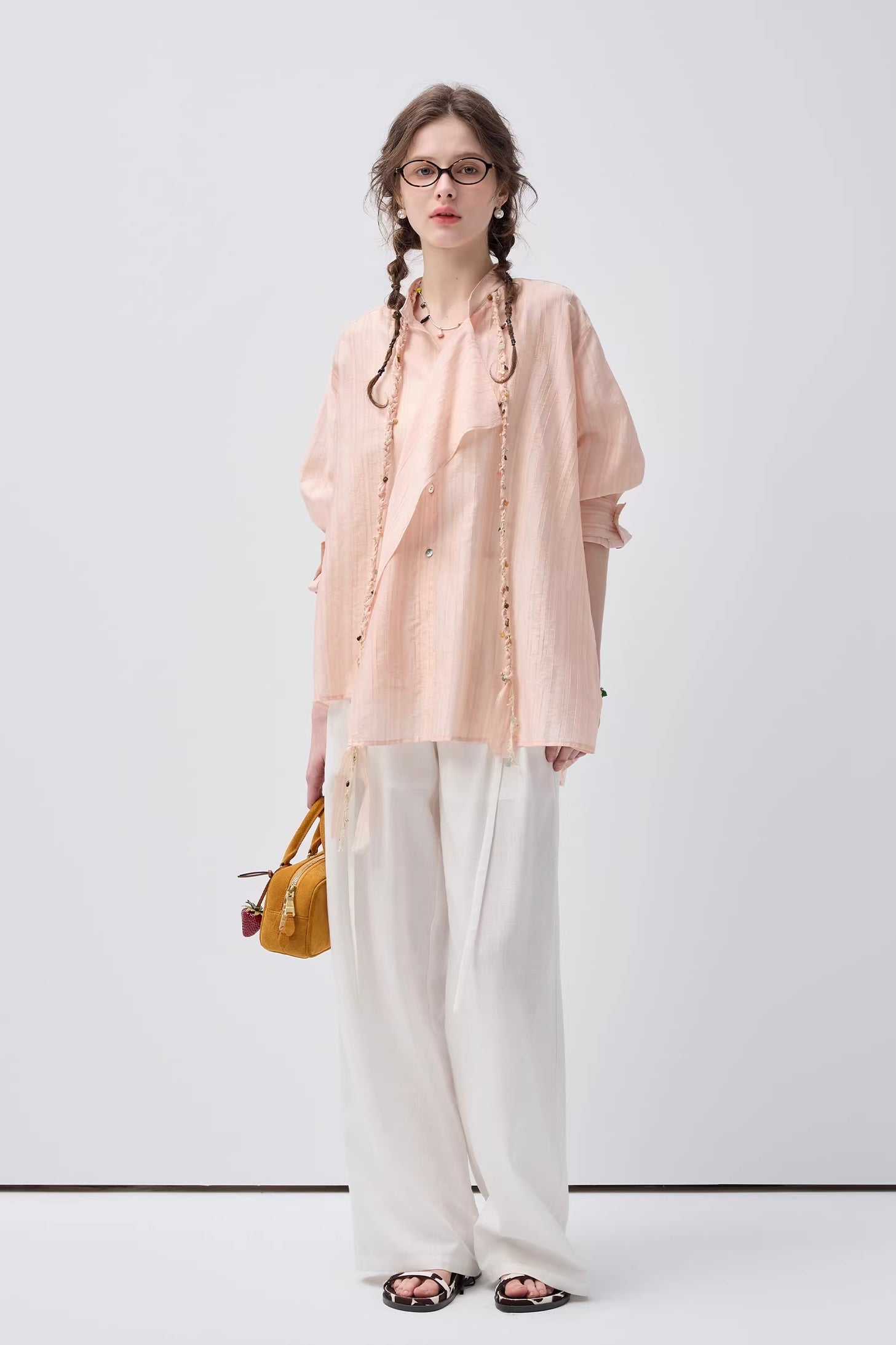 パステルムードアシメハンドコードシャツC3649