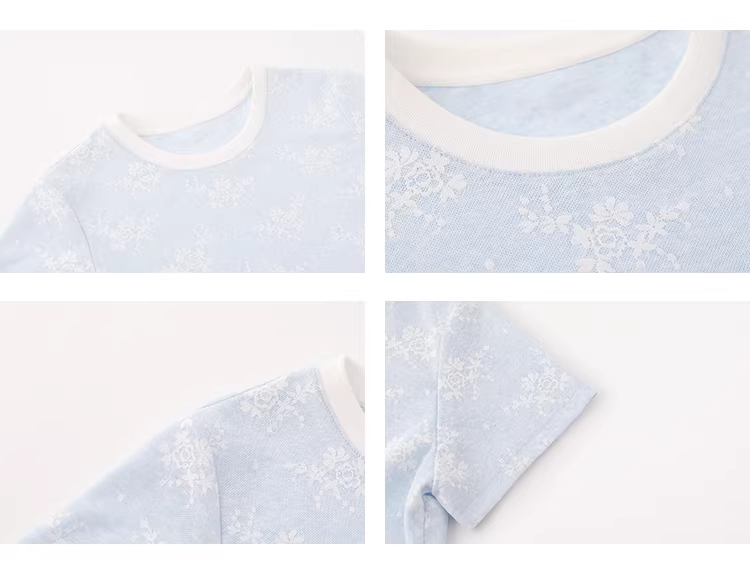 コントラストネックジャカードTシャツC3749