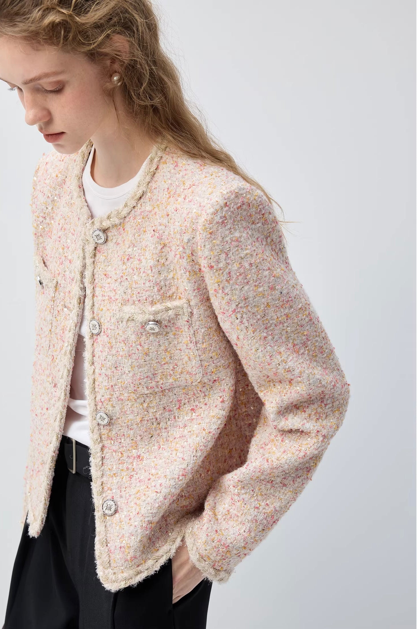 ケーブルフリルエレガントジャケット
C3380