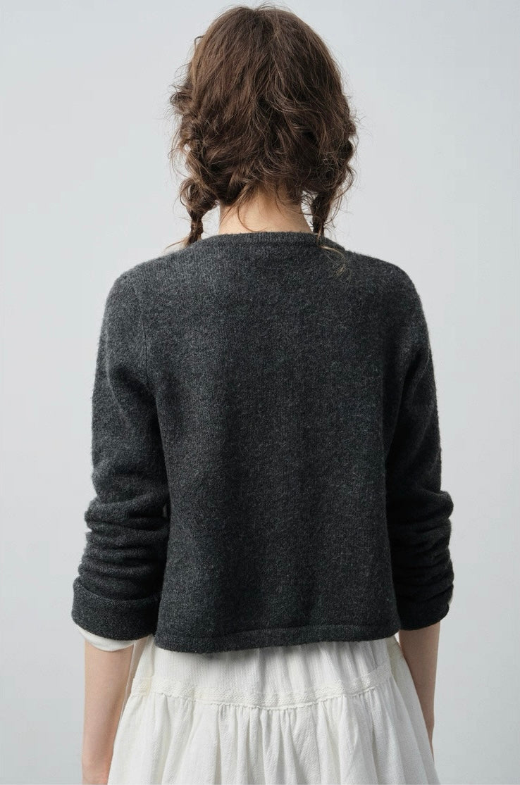 エレガントデザインフラワー刺繍ニットC3168