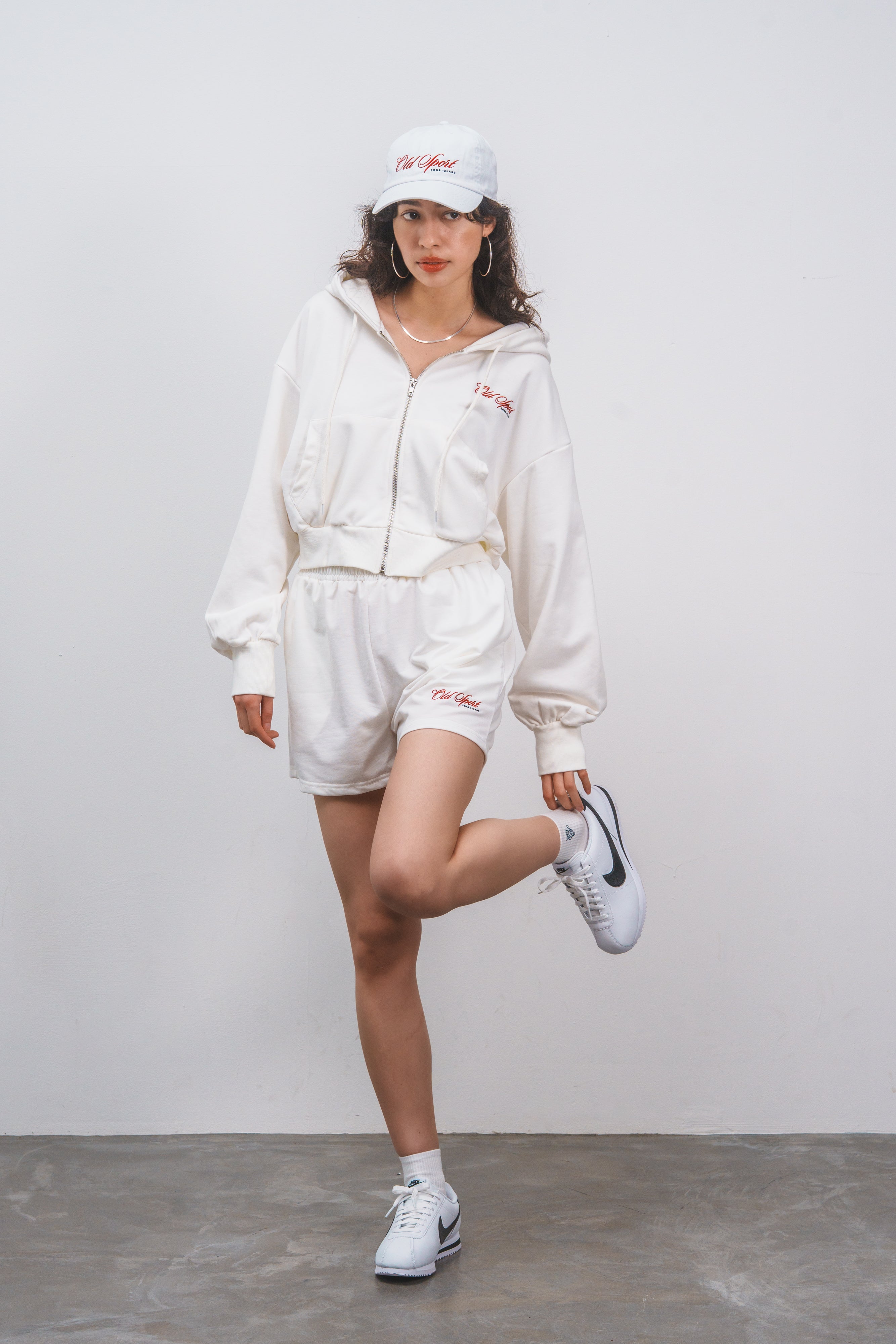 Old Sport ロゴ刺繍CAP WHITE