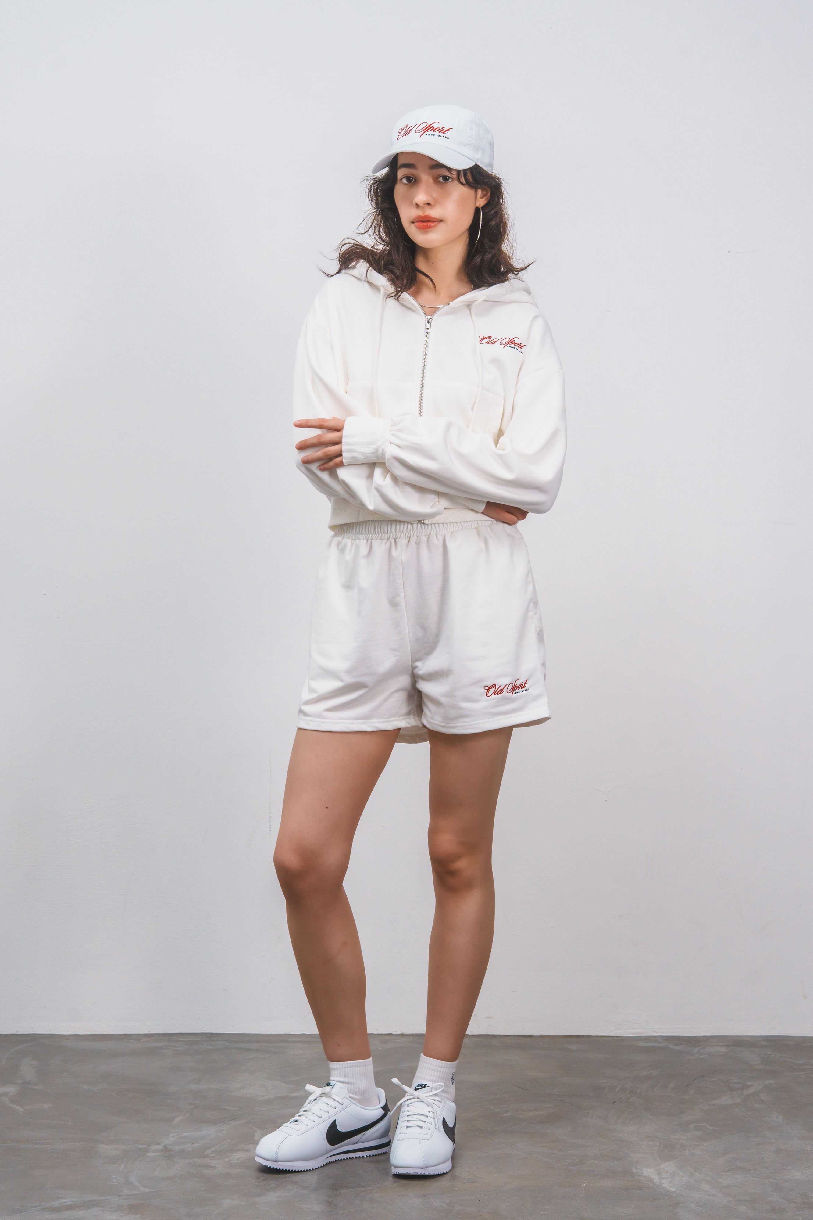 Old Sport ロゴ刺繍CAP WHITE