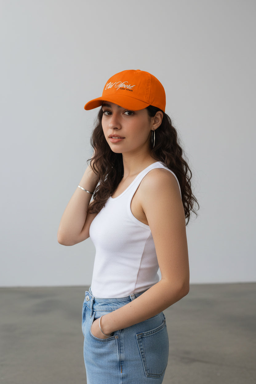 Old Sport ロゴ刺繍CAP ORANGE