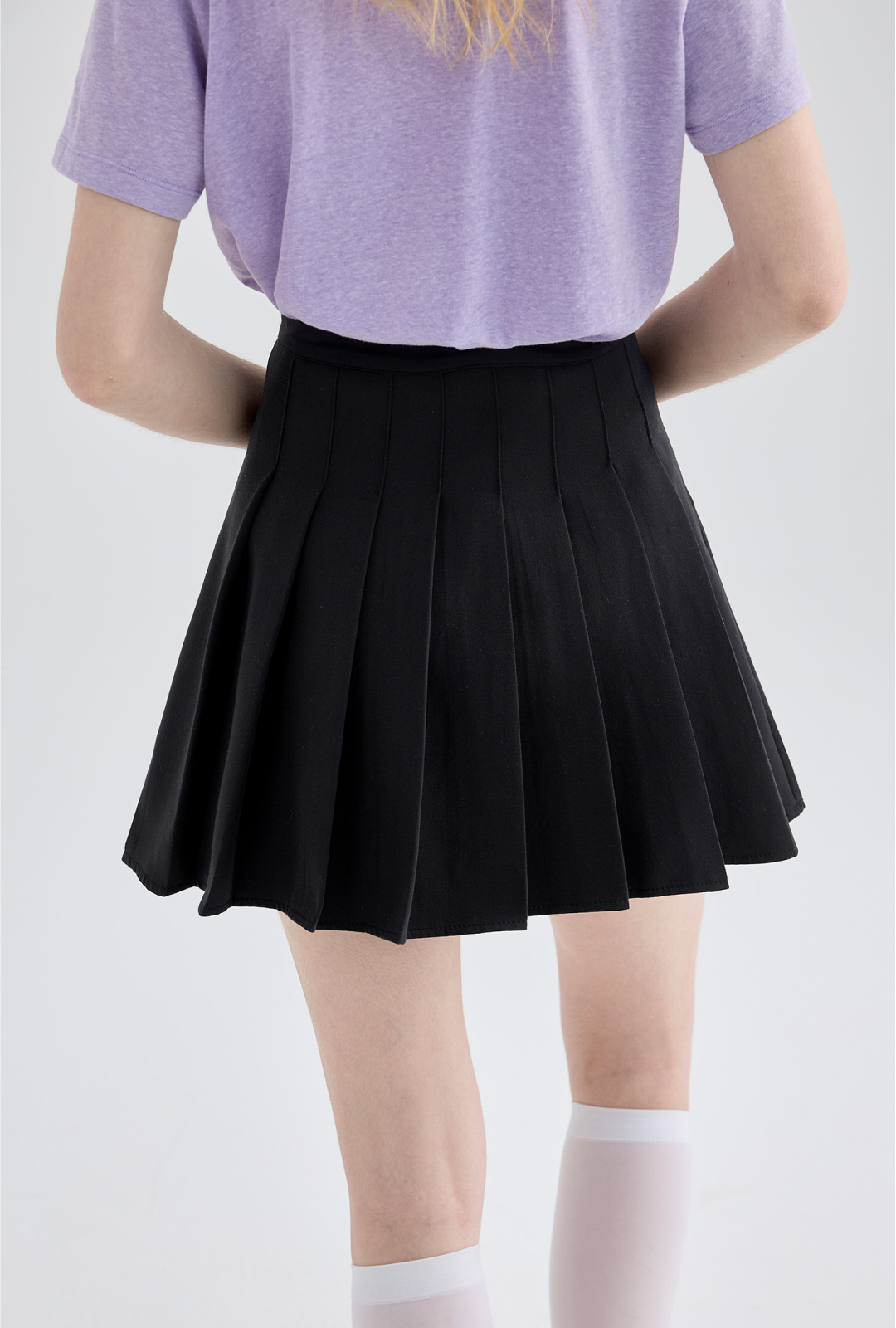 British Pleated Mini Skirt C0575